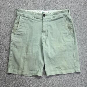 Wellen Huckberry Shorts Mens 32 Green Chino Casual Preppy Performance Golf